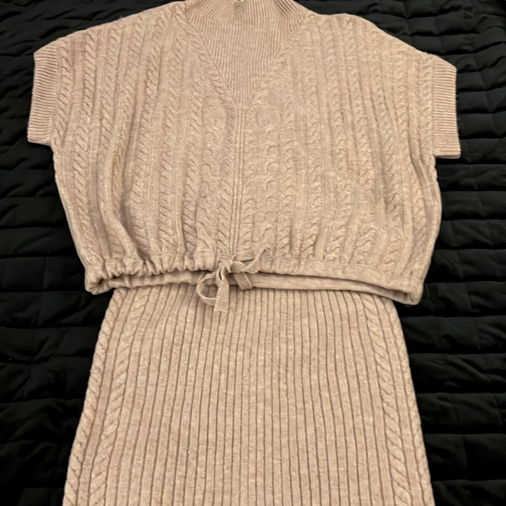 Sweater knit top and skirt